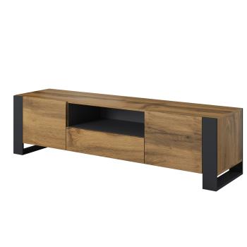 Komoda RTV WOOD 180 dąb wotan / antracyt 