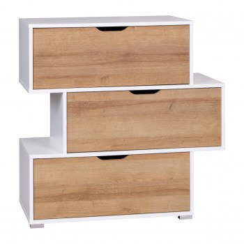 Komoda IGA IW03 biały / dąb złoty