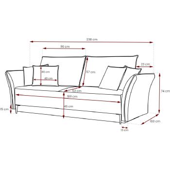 Wymiary: Sofa BERGI