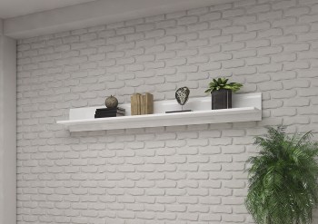 Półka TULSA TU02 biały / biały połysk