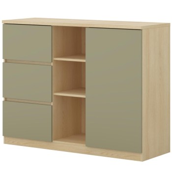 Komoda LERRA 27 dąb lindberg / eukaliptus