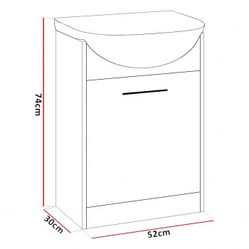 Wymiary: Szafka pod umywalkę SLIM SL2