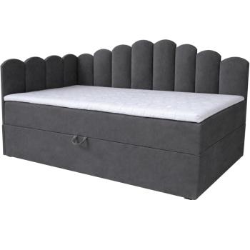Łóżko dziecięce tapicerowane 90x160 NELA royal 38 lewe