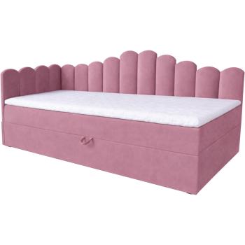Łóżko dziecięce tapicerowane 90x200 NELA royal 14 lewe